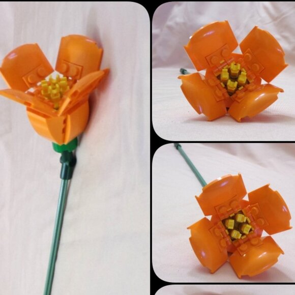 LEGO Botanical Flowers - 1pcs California Poppy - Individual Sale-10280 Fast Ship - Picture 5 of 6